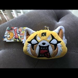 Sanrio Aggretsuko Aggressive Retsuko Plush Rage Death Metal Coin Case Bag Pouch